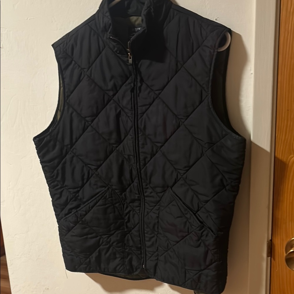 J crew - Black Quilted Vest